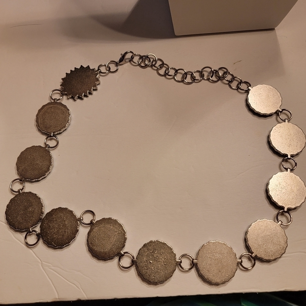 Faux Turquoise Zuni Disk Belt - Picture 3 of 5